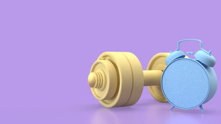 A dumbbell is a handheld weight used in strength training and fitness exercises to build muscle, tone, and endurance.の写真素材