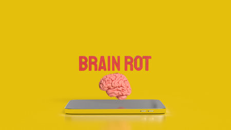 Brain Rot for Technology concept 3d Rendering.