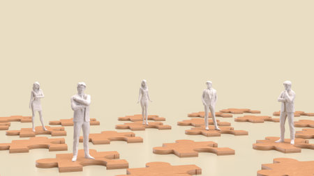 Jigsaw business represents different parts of a company or strategy coming together like puzzle pieces to form a complete picture.の写真素材