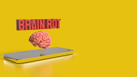 Brain Rot for Technology concept 3d Rendering.