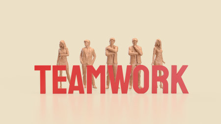 Teamwork is collaborative effort by a group to achieve a common goal through communication, coordination, trust, and shared responsibility.の写真素材