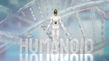 Humanoid for Technology and sci concept 3d Rendering.の写真素材