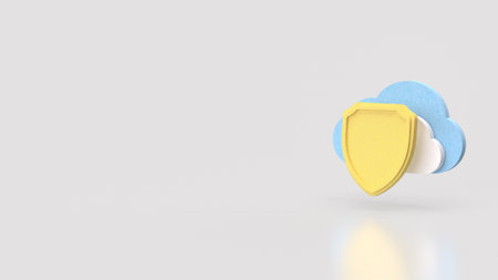 Shield and Cloud for Technology concept 3d Rendering.の写真素材