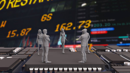 Teamwork is collaborative effort by a group to achieve a common goal through communication, coordination, trust, and shared responsibility.の写真素材