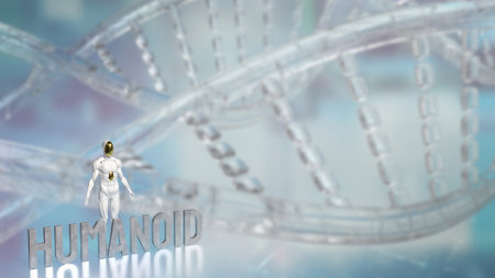 Humanoid for Technology and sci concept 3d Rendering.の写真素材