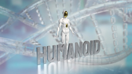Humanoid for Technology and sci concept 3d Rendering.の写真素材