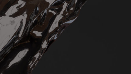Black  liquid splash for Abstract Background image 3d Rendering.の写真素材