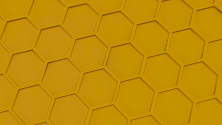 Yellow Beehive  for Abstract Background concept 3d Rendering.