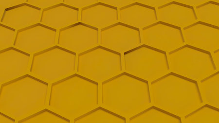 Yellow Beehive  for Abstract Background concept 3d Rendering.