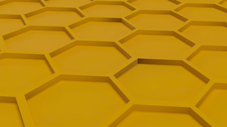 Yellow Beehive  for Abstract Background concept 3d Rendering.