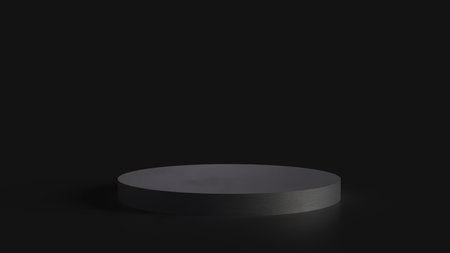 Black podium for Advertising or present concept 3d Rendering.の写真素材