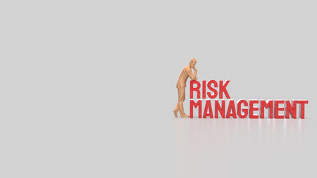 Red risk management for Business concept 3d Rendering.の写真素材