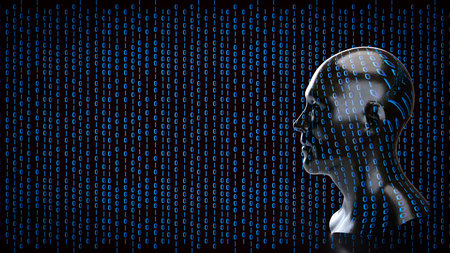 Human Bust Ana AGI for Technology concept 3d rendering.の写真素材