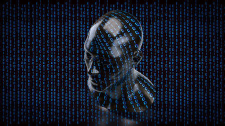 Human Bust Ana AGI for Technology concept 3d rendering.の写真素材