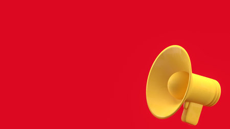 Megaphone for Pod cast or social media 3d render.の写真素材