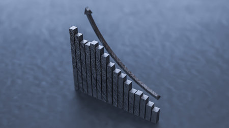 Chart Arrow up  for Business concept 3d Rendering.の写真素材