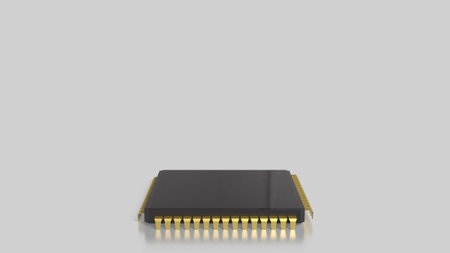IC on white Background for Technology concept 3d Rendering.