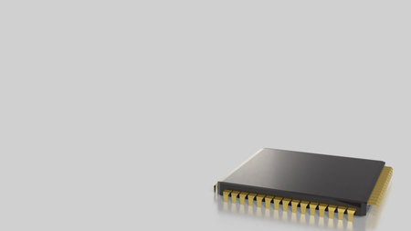 IC on white Background for Technology concept 3d Rendering.