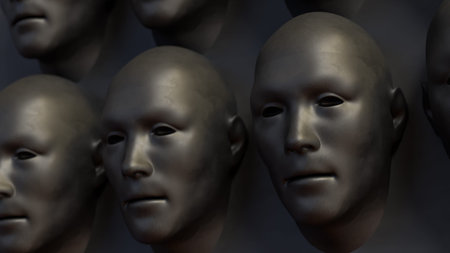 Black face for Abstract Background concept 3d Rendering.