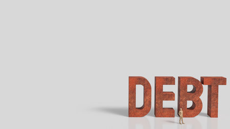 Debt and Man for Business concept 3d Rendering.の写真素材