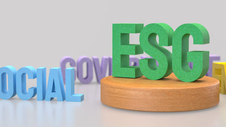 ESG for ecology or  environment concept  3d Rendering.