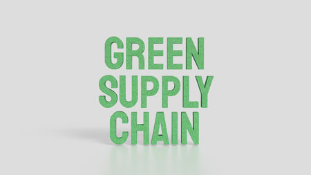 Green supply chain  for Eco or Technology concept 3d Rendering.の写真素材