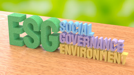 ESG for ecology or  environment concept  3d Rendering.