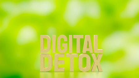 Digital Detox on Boken Background for technology concept 3d Rendering.の写真素材