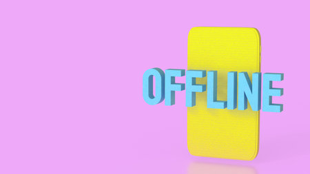 Offline for Technology or communication concept 3d Rendering.の写真素材