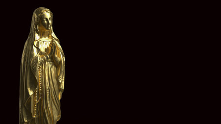 Virgin Mary for religion or Holiday concept 3d Rendering.の写真素材