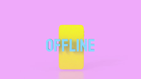 Offline for Technology or communication concept 3d Rendering.の写真素材