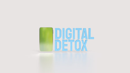 Digital Detox for technology concept 3d Rendering.の写真素材