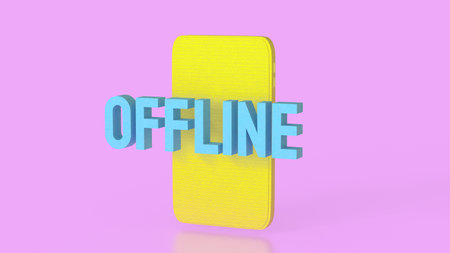 Offline for Technology or communication concept 3d Rendering.の写真素材