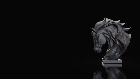 Black House Bust for Business concept 3d Rendering.の写真素材