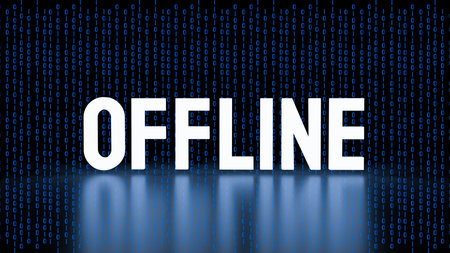 Offline for Technology or communication concept 3d Rendering.の写真素材