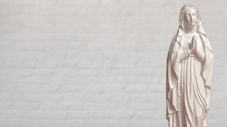 Virgin Mary for religion or Holiday concept 3d Rendering.の写真素材