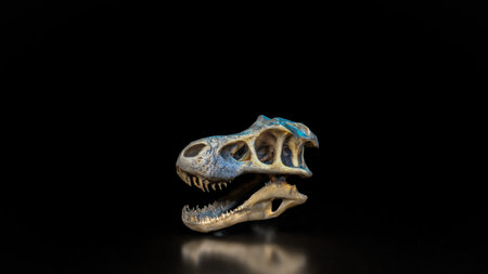T rex Skull for Education or sci concept 3d Rendering.の写真素材
