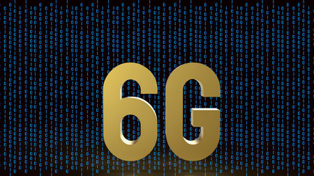 6G Technology on Digital background for Technology concept 3d Rendering.