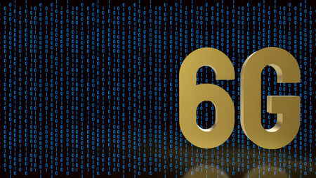 6G Technology on Digital background for Technology concept 3d Rendering.の写真素材
