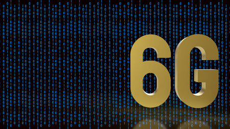 6G Technology on Digital background for Technology concept 3d Rendering.