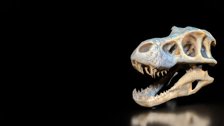 T rex Skull for Education or sci concept 3d Rendering.の写真素材