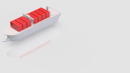 Ship for Transport or Business concept 3d Rendering.