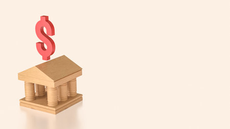 Bank Building for Earn or save concept 3d Rendering.の写真素材