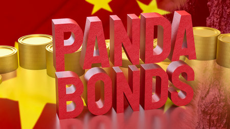 Panda Bonds for Chinese Business concept 3d Rendering.の写真素材