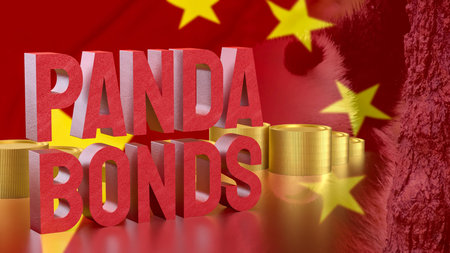 Panda Bonds for Chinese Business concept 3d Rendering.の写真素材