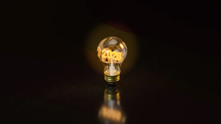 2026 in light bulb for Business concept 3d Rendering.