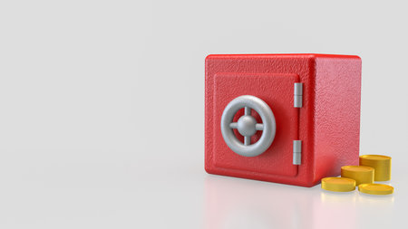 Safe deposit box for Earn or Business concept 3d Rendering.の写真素材