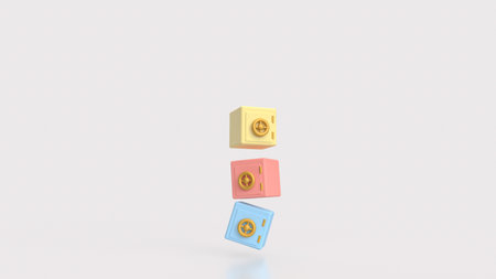 Safe deposit box for Earn or Business concept 3d Rendering.の写真素材