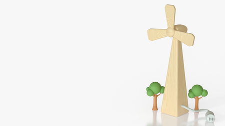 Windmill  for Energy or eco concept 3d rendering.の写真素材