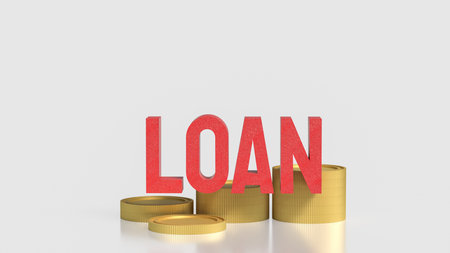 Loan and coins for Business concept 3d Rendering,finance or earn concept.の写真素材